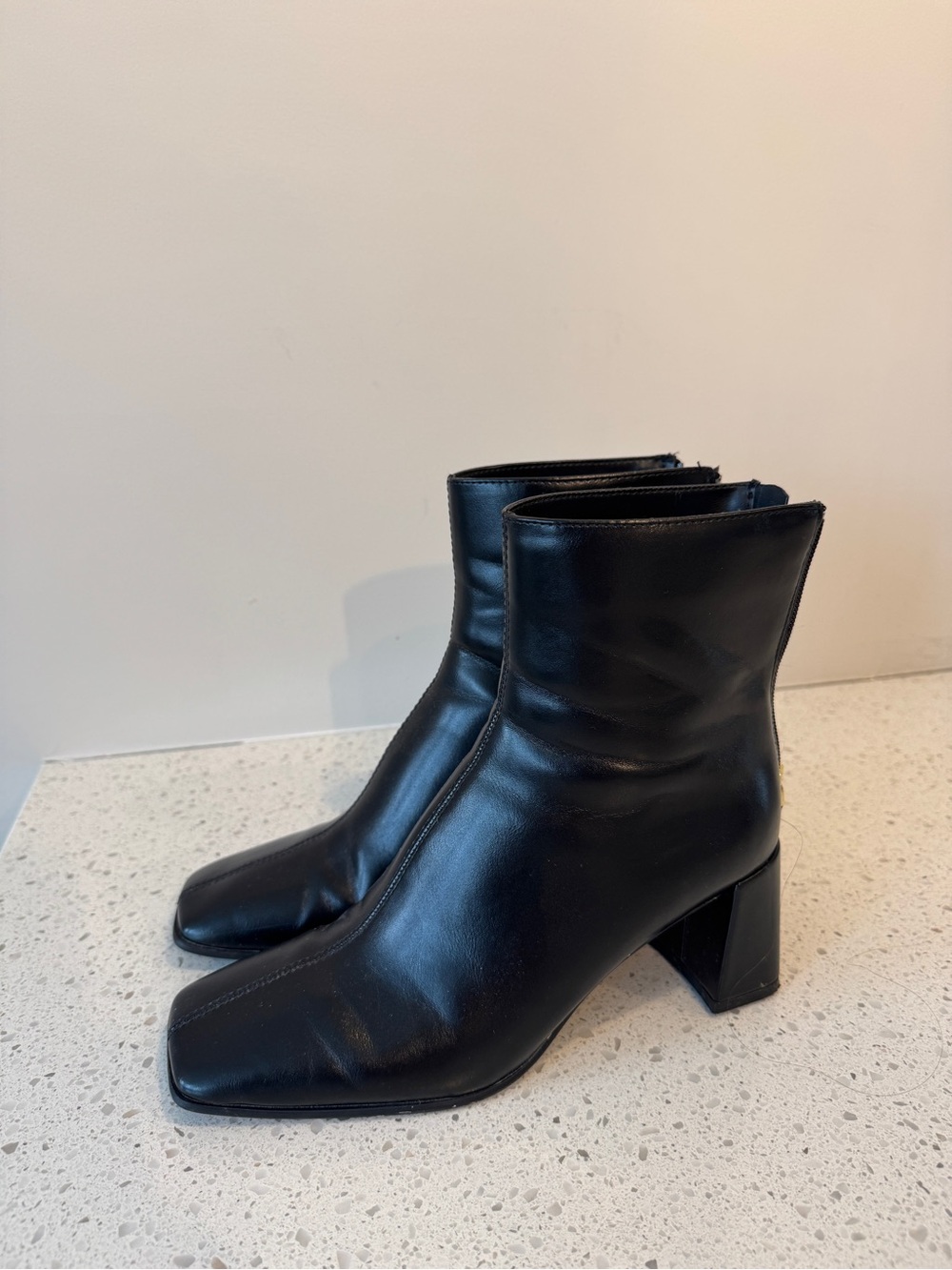 MANGO Squared Toed Ankle Boots - size 38